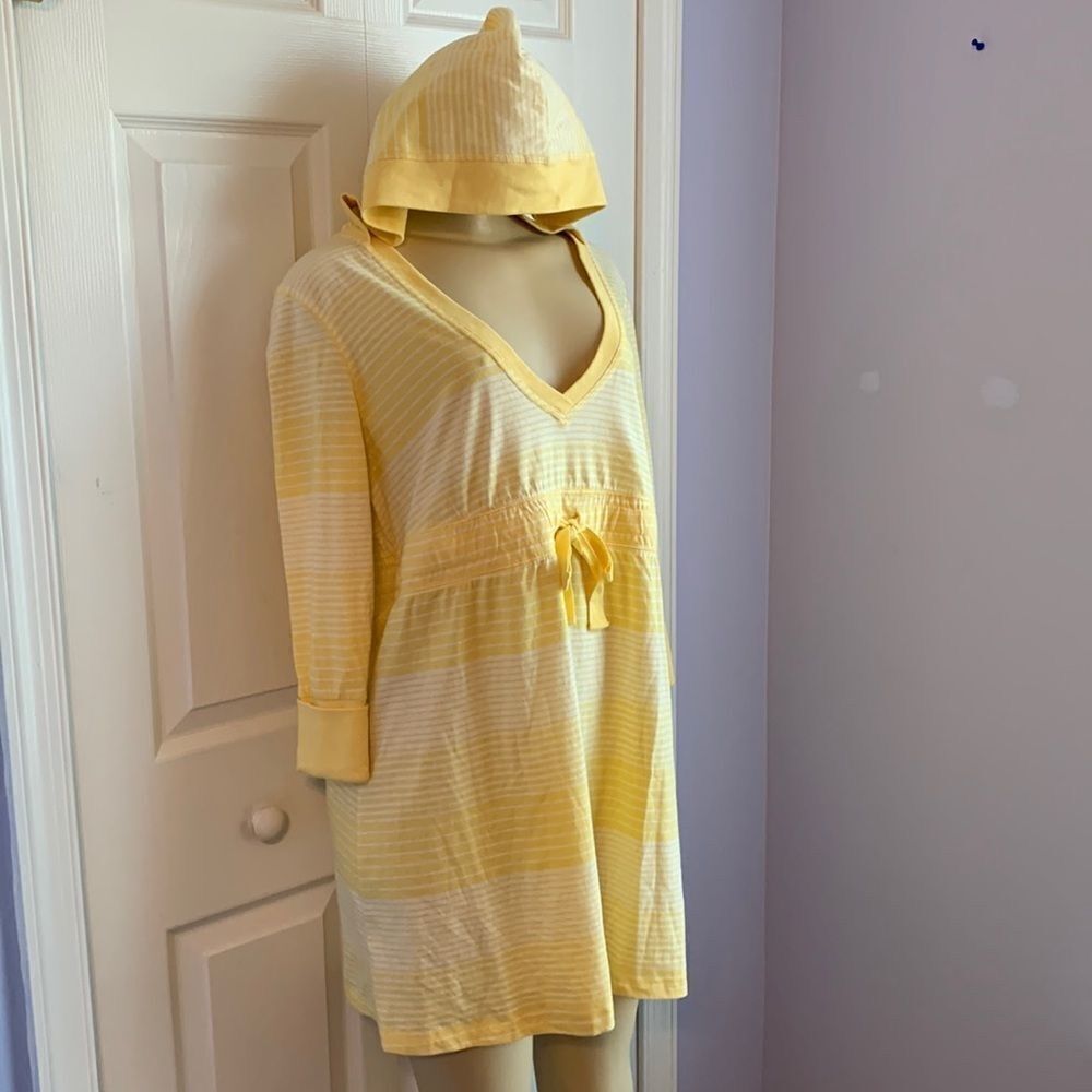 Old Navy Maternity Hoodie Cotton Swim Cover-Up Dress L RARE